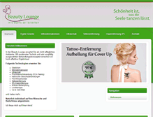 Tablet Screenshot of beauty-lounge-darmstadt.de